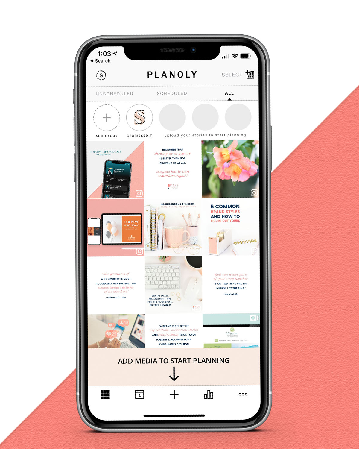 Planoly mobile version